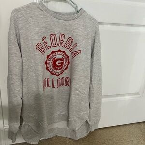 Gray Georgia Bulldogs Sweatshirt